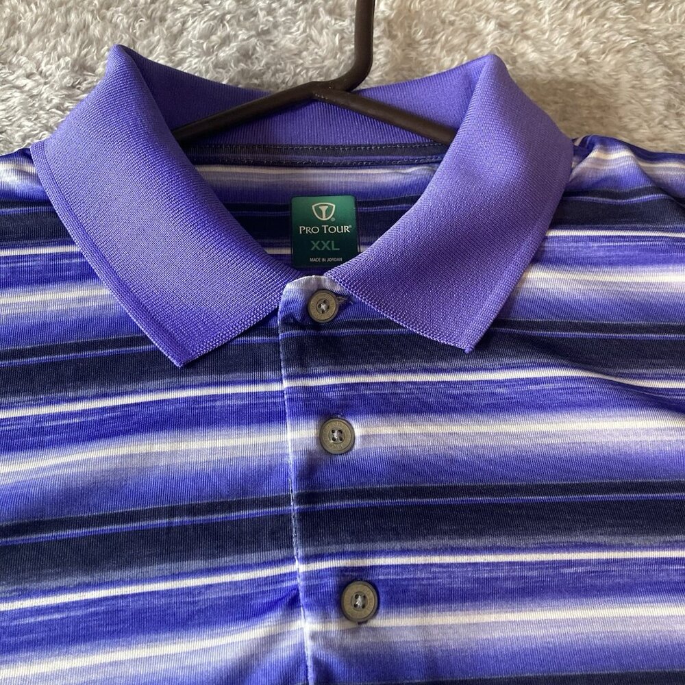Pro Tour Golf Shirt Men’s Polo Size XXL Multicolored Collared Short Sleeve